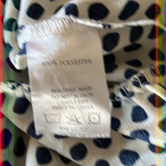 Michelle McDowell Polka dot peplum hem ruffle top Medium - Picture 6 of 6